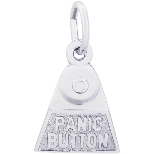 Panic Button Charm White Gold - 10-0989