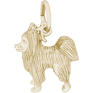 Papillon Dog Charm 10K Gold - 10-8233
