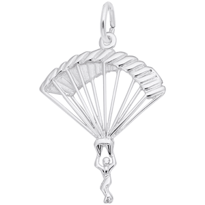 Parachutist Charm White Gold - 10-6390