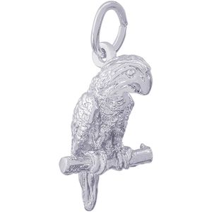 Parrot Bird Charm Silver - 10-0244