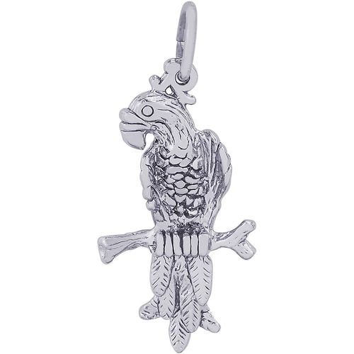 Parrot Bird Charm Silver - 10-6487