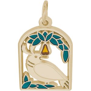 Partridge In A Pear Tree Charm Gold Plated - 10-3901