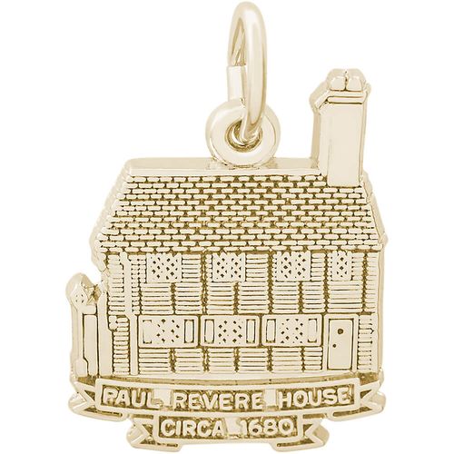 Paul Revere House Charm Gold Plated - 10-2951