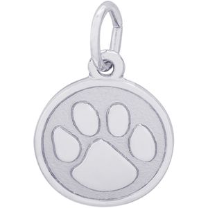 Paw Print Charm Silver - 10-5664