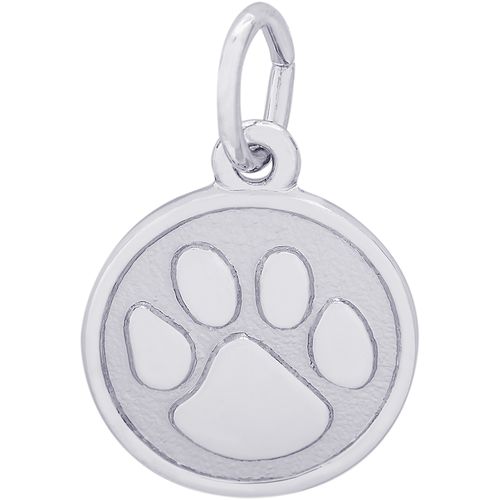 Paw Print Charm White Gold - 10-5664