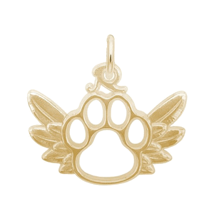 Rembrandt Paw W/wings Charm - 14K Gold - 10-1122-0-14K