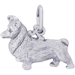 Pembroke Dog (Welsh Corgi) Charm Silver - 10-2066