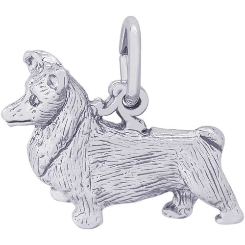 Pembroke Dog (Welsh Corgi) Charm Silver - 10-2066
