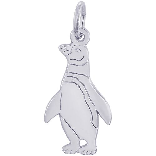 Penguin Bird Charm White Gold - 10-6203