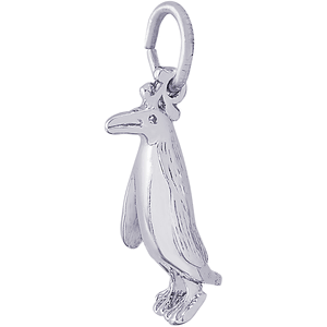 Penguin Bird Charm White Gold - 10-1464