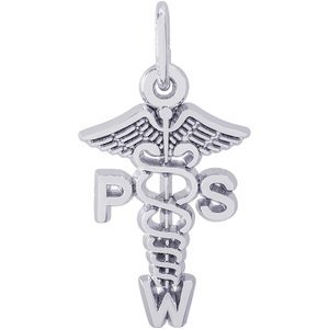 Personal Support Worker Charm Silver - 10-3857