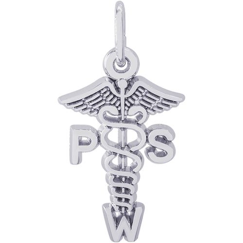 Personal Support Worker Charm White Gold - 10-3857