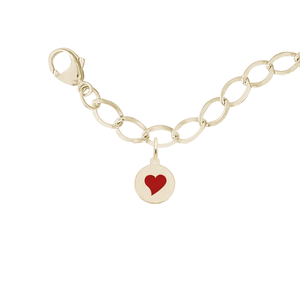 Rembrandt Petite Initial Disc Heart Bracelet Set Bracelet - Gold Plated - 27-1897-112-GP