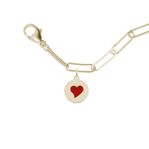 Rembrandt Petite Initial Disc Heart Bracelet Set Bracelet - Gold Plated - 27-1897-310-GP