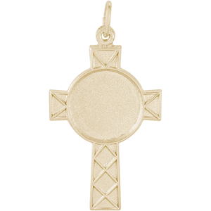 Photo Art Celtic Cross Charm 14K Gold - 10-8622