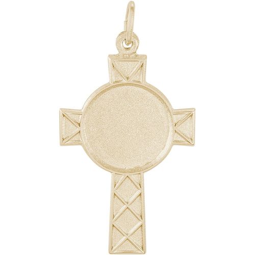 Photo Art Celtic Cross Charm Gold Plated - 10-8622