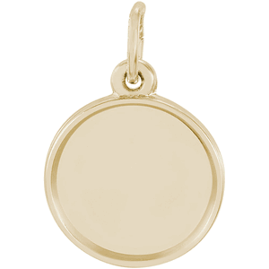 Photo Art Circle Charm Gold Plated - 10-8621