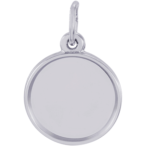 Photo Art Circle Charm White Gold - 10-8621
