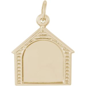 Photo Art Doghouse Charm 14K Gold - 10-8619