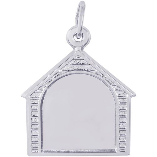 Photo Art Doghouse Charm White Gold - 10-8619