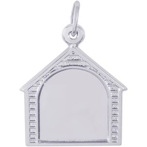 Photo Art Doghouse Charm White Gold - 10-8619