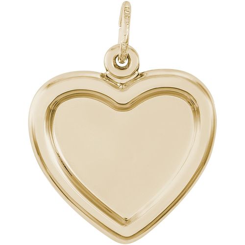 Photo Art Heart Charm 14K Gold - 10-8613