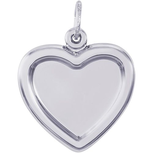 Photo Art Heart Charm White Gold - 10-8613