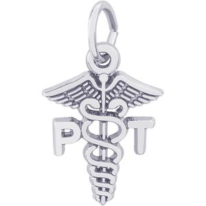Physical Therapist Charm Silver - 10-6546