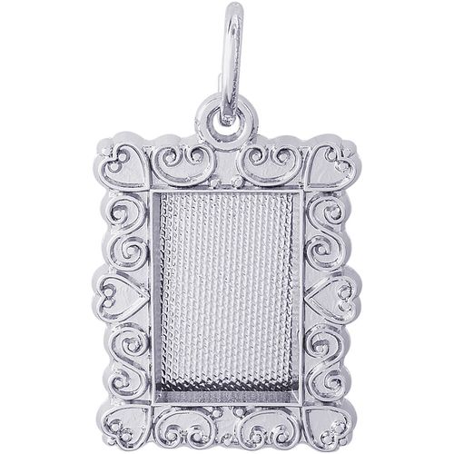 Picture Frame Charm White Gold - 10-0240