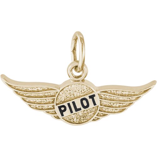 Pilot's Wings Charm 14K Gold - 10-6496