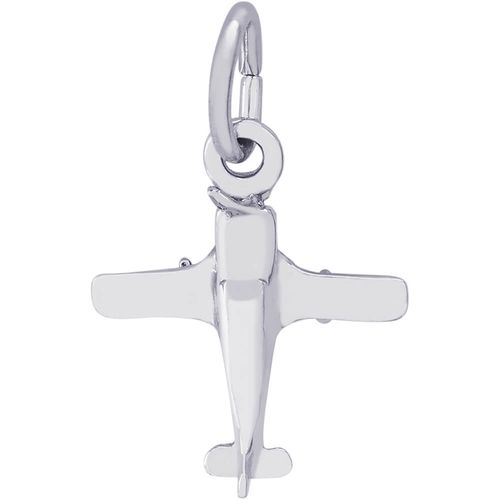 Piper Cherokee Plane Charm White Gold - 10-2443