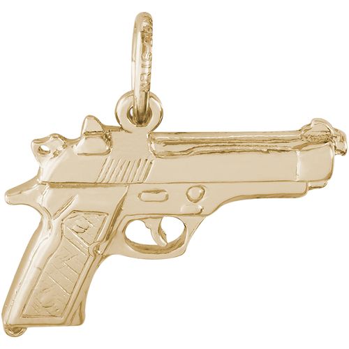 Pistol Charm 10K Gold - 10-3328