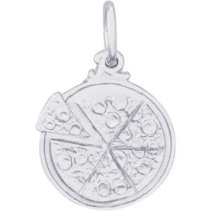 Pizza Charm White Gold - 10-2257