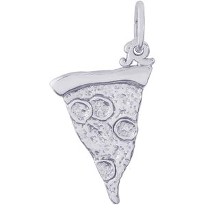 Pizza Slice Charm White Gold - 10-2492