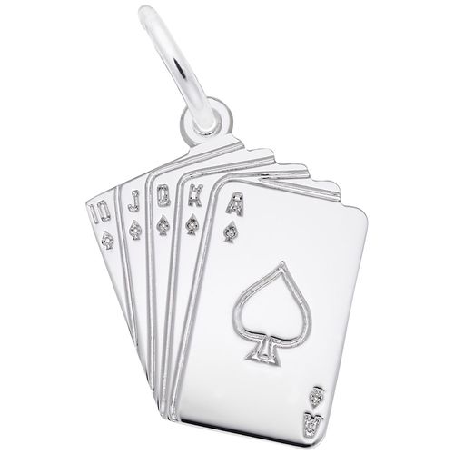 Playing Cards Charm Silver - 10-0246