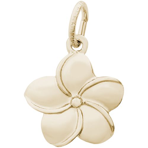 Plumeria Flower Charm 14K Gold - 10-2304