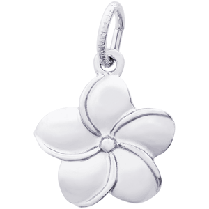Plumeria Flower Charm Silver - 10-2304