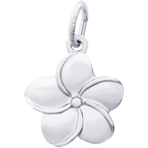 Plumeria Flower Charm Silver - 10-2304