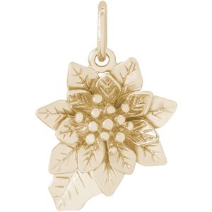 Poinsettia Charm Gold Plated - 10-2270
