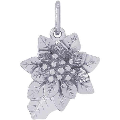 Poinsettia Charm Silver - 10-2270