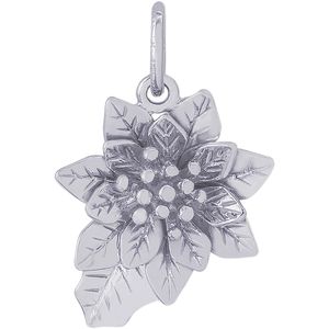 Poinsettia Charm Silver - 10-2270