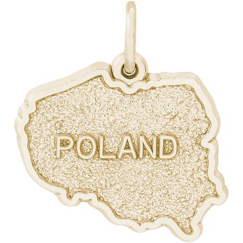 Poland Map Charm 10K Gold - 10-6548