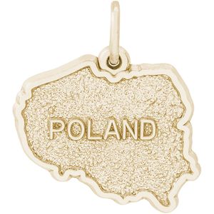 Poland Map Charm Gold Plated - 10-6548
