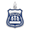 Rembrandt Police Badge- Blue Charm - 14K White Gold - 10-3039-1-14KW