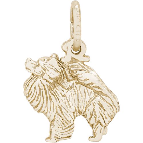 Pomeranian Dog Charm 10K Gold - 10-1758