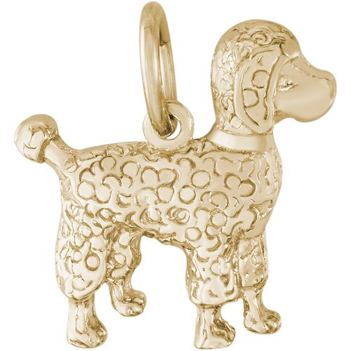 Poodle Dog Charm Gold Plated - 10-3044