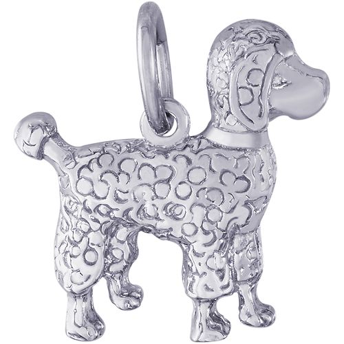Poodle Dog Charm Silver - 10-3044
