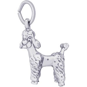 Poodle Dog Charm Silver - 10-0289
