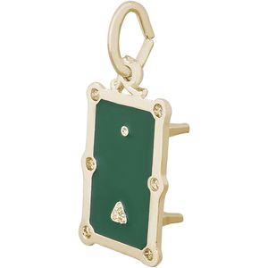 Pool Table Charm Gold Plated - 10-8318