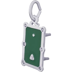 Pool Table Charm Silver - 10-8318